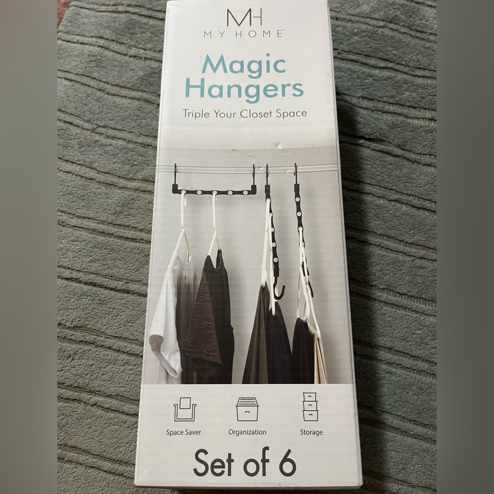 ⚠️ 5/25$ NIB My Home Magic Hangers Set of 6